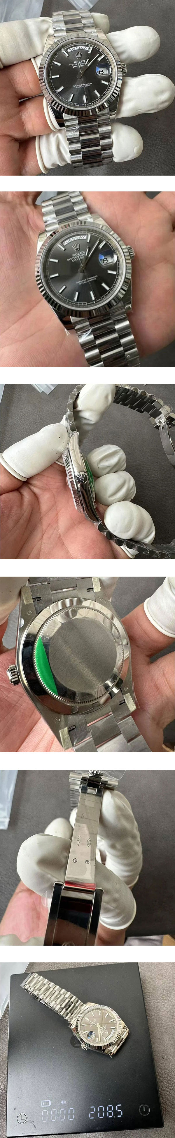 【加重版 3255搭載】ロレックス M228236-0013 デイデイトコピー時計 40mm スレート RC製 目玉商品